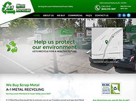 A1 Metal Recycling — website designed by Code Pixel