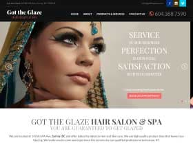 Got the Glaze Hair Salon & Spa — website designed by Code Pixel
