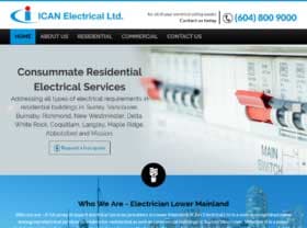 ICAN Electrical Ltd. — website designed by Code Pixel